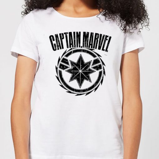 Captain Marvel Logo Women's T-Shirt - White - XXL - Blanc chez Zavvi FR image 5059478751933