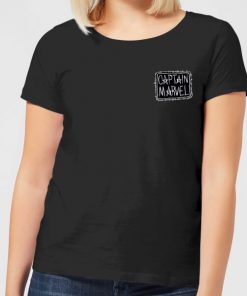 Captain Marvel Name Badge Women's T-Shirt - Black - XXL - Noir chez Zavvi FR image 5059478752022