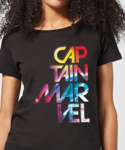 Captain Marvel Galactic Text Women's T-Shirt - Black - XXL - Noir chez Zavvi FR image 5059478752114