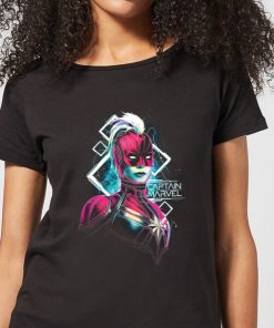 Captain Marvel Neon Warrior Women's T-Shirt - Black - XXL - Noir chez Zavvi FR image 5059478752381