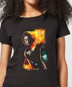Captain Marvel Galactic Shine Women's T-Shirt - Black - XXL - Noir chez Zavvi FR image 5059478752565