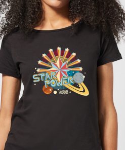 Captain Marvel Star Power Women's T-Shirt - Black - XXL - Noir chez Zavvi FR image 5059478752657