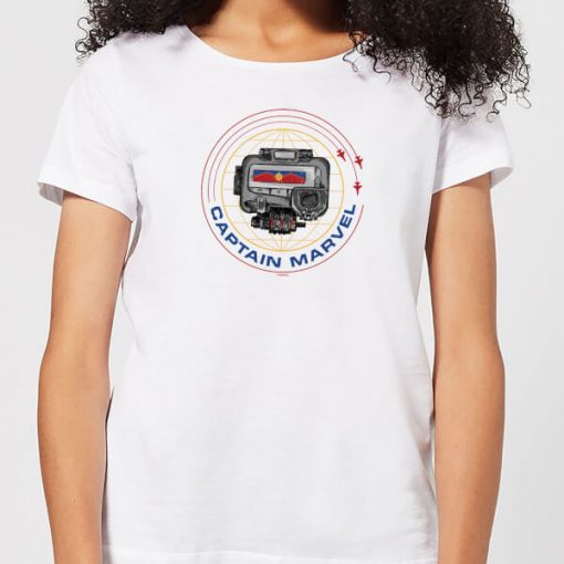 Captain Marvel Pager Women's T-Shirt - White - XXL - Blanc chez Zavvi FR image 5059478752831