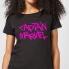 Captain Marvel Spray Text Women's T-Shirt - Black - XXL - Noir chez Zavvi FR image 5059478753197