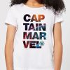 Captain Marvel Space Text Women's T-Shirt - White - XXL - Blanc chez Zavvi FR image 5059478753463
