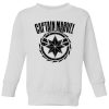 Captain Marvel Logo Kids' Sweatshirt - White - 11-12 ans - Blanc chez Zavvi FR image 5059478754996