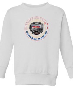 Captain Marvel Pager Kids' Sweatshirt - White - 11-12 ans - Blanc chez Zavvi FR image 5059478755443