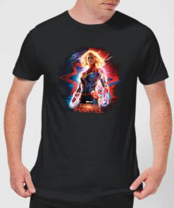 Captain Marvel Poster Men's T-Shirt - Black - XXL - Noir chez Zavvi FR image 5059478950954