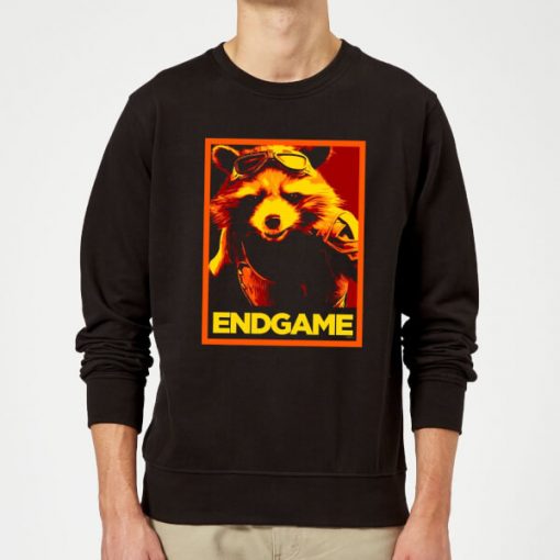 Avengers Endgame Rocket Poster Sweatshirt - Black - XXL - Noir chez Zavvi FR image 5059478952842