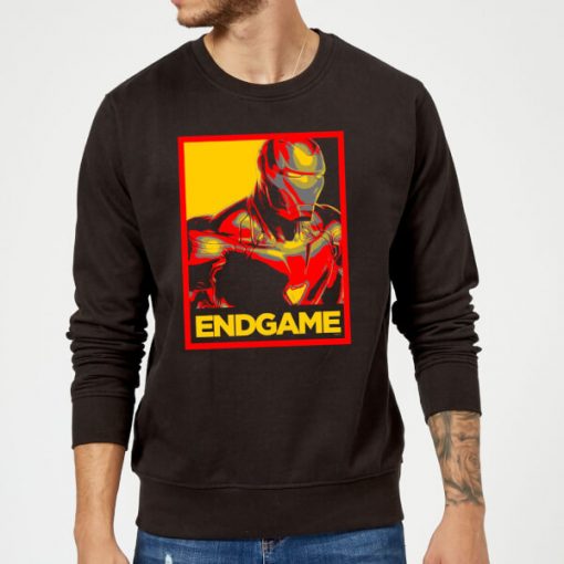 Avengers Endgame Iron Man Poster Sweatshirt - Black - XXL - Noir chez Zavvi FR image 5059478953481