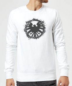 Marvel Avengers Agent Of SHIELD Logo Brushed Sweatshirt - White - XXL - Blanc chez Zavvi FR image 5059478954129