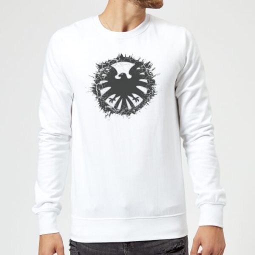 Marvel Avengers Agent Of SHIELD Logo Brushed Sweatshirt - White - XXL - Blanc chez Zavvi FR image 5059478954129