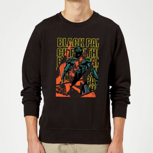 Marvel Avengers Black Panther Collage Sweatshirt - Black - XXL - Noir chez Zavvi FR image 5059478955805
