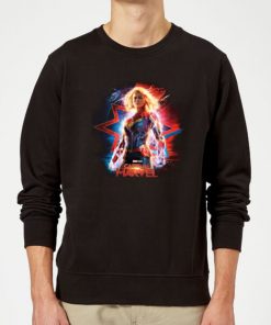 Captain Marvel Poster Sweatshirt - Black - XXL - Noir chez Zavvi FR image 5059478956123