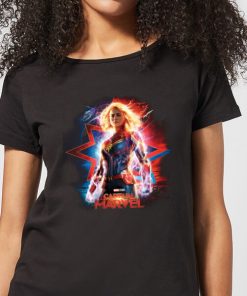 Captain Marvel Poster Women's T-Shirt - Black - XXL - Noir chez Zavvi FR image 5059478960540