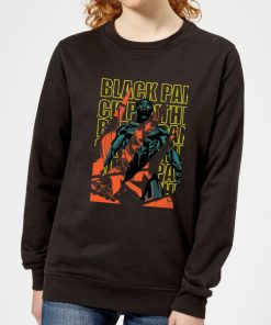 Marvel Avengers Black Panther Collage Women's Sweatshirt - Black - 5XL - Noir chez Zavvi FR image 5059478962377