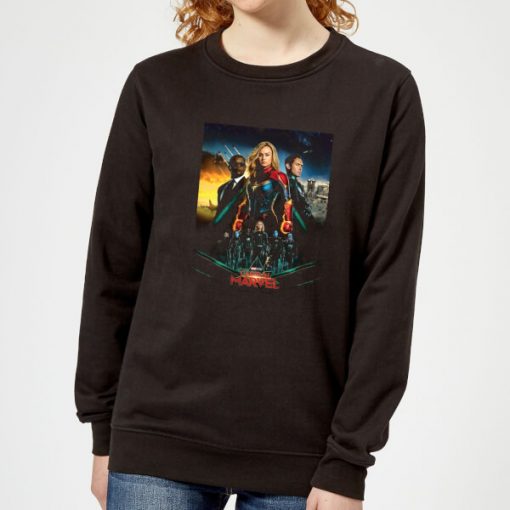 Captain Marvel Movie Starforce Poster Women's Sweatshirt - Black - 5XL - Noir chez Zavvi FR image 5059478962469