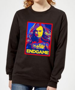 Avengers Endgame Captain Marvel Poster Women's Sweatshirt - Black - 5XL - Noir chez Zavvi FR image 5059478963602
