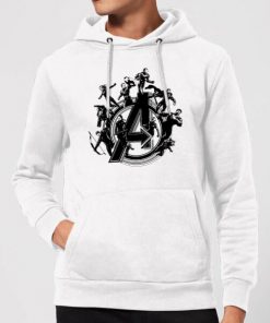 Sweat à capuche Avengers Endgame Hero Circle Homme - Blanc - M - Blanc chez Zavvi FR image 5059478967822