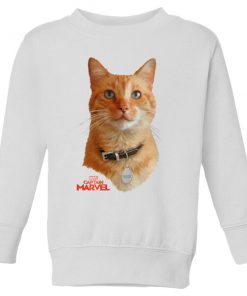 Captain Marvel Goose Kids' Sweatshirt - White - 11-12 ans - Blanc chez Zavvi FR image 5059478971959