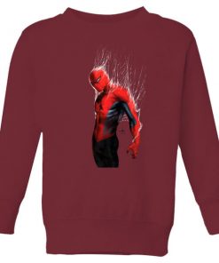 Marvel Spider-man Web Wrap Kids' Sweatshirt - Burgundy - 11-12 ans - Bourgogne chez Zavvi FR image 5059478972253