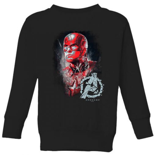 Sweat-shirt Avengers Endgame Captain America Brushed - Enfant - Noir - 11-12 ans - Noir chez Zavvi FR image 5059478972758