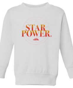 Captain Marvel Star Power Kids' Sweatshirt - White - 11-12 ans - Blanc chez Zavvi FR image 5059478973007