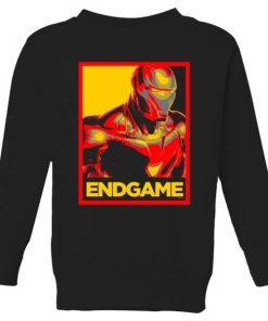 Avengers Endgame Iron Man Poster Kids' Sweatshirt - Black - 11-12 ans - Noir chez Zavvi FR image 5059478973151