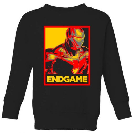 Avengers Endgame Iron Man Poster Kids' Sweatshirt - Black - 11-12 ans - Noir chez Zavvi FR image 5059478973151