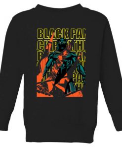 Marvel Avengers Black Panther Collage Kids' Sweatshirt - Black - 11-12 ans - Noir chez Zavvi FR image 5059478973359