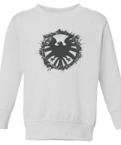 Marvel Avengers Agent Of SHIELD Logo Brushed Kids' Sweatshirt - White - 11-12 ans - Blanc chez Zavvi FR image 5059478973908