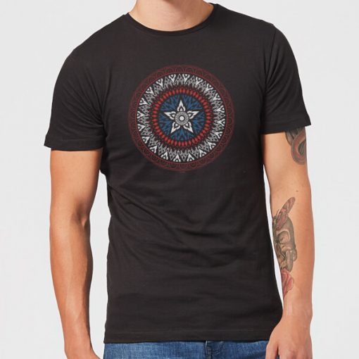 Marvel Captain America Oriental Shield Men's T-Shirt - Black - XXL - Noir chez Zavvi FR image 5059479188615