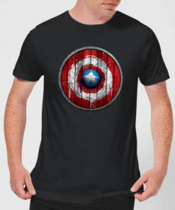 Marvel Captain America Wooden Shield Men's T-Shirt - Black - XXL - Noir chez Zavvi FR image 5059479189179