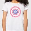 Marvel Captain America Flower Shield Women's T-Shirt - White - XXL - Blanc chez Zavvi FR image 5059479190427