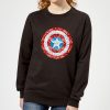 Marvel Captain America Pixelated Shield Women's Sweatshirt - Black - 5XL - Noir chez Zavvi FR image 5059479191677