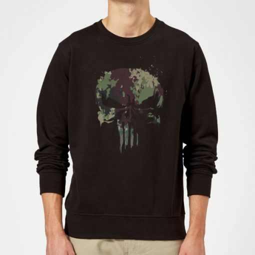 Marvel Camo Skull Sweatshirt - Black - XXL - Noir chez Zavvi FR image 5059479192339