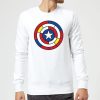 Marvel Captain America Stained Glass Shield Sweatshirt - White - XXL - Blanc chez Zavvi FR image 5059479192575