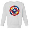 Marvel Captain America Stained Glass Shield Kids' Sweatshirt - White - 11-12 ans - Blanc chez Zavvi FR image 5059479193312