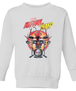 Marvel Drummer Ant Kids' Sweatshirt - White - 5-6 ans - Blanc chez Zavvi FR image 5059479193589