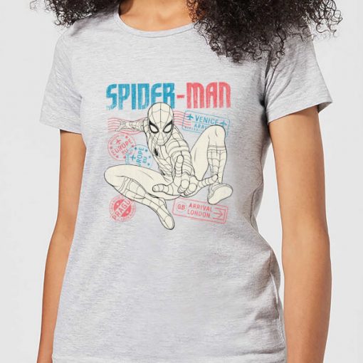 Spider-Man Far From Home Distressed Passport Women's T-Shirt - Grey - XXL - Gris chez Zavvi FR image 5059479286663