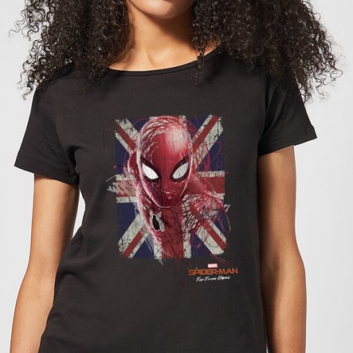 Spider-Man Far From Home British Flag Women's T-Shirt - Black - XXL - Noir chez Zavvi FR image 5059479287653