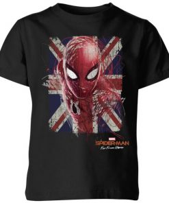 Spider-Man Far From Home British Flag Kids' T-Shirt - Black - 11-12 ans - Noir chez Zavvi FR image 5059479288568