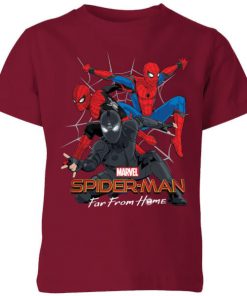 Spider-Man Far From Home Multi Costume Kids' T-Shirt - Burgundy - 11-12 ans - Bourgogne chez Zavvi FR image 5059479288612