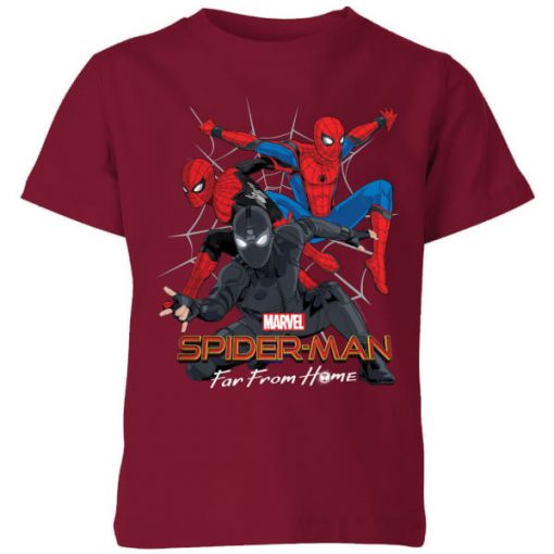 Spider-Man Far From Home Multi Costume Kids' T-Shirt - Burgundy - 11-12 ans - Bourgogne chez Zavvi FR image 5059479288612