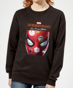 Spider-Man Far From Home Stickers Mask Women's Sweatshirt - Black - 5XL - Noir chez Zavvi FR image 5059479288957