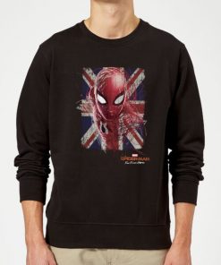 Spider-Man Far From Home British Flag Sweatshirt - Black - XXL - Noir chez Zavvi FR image 5059479290325