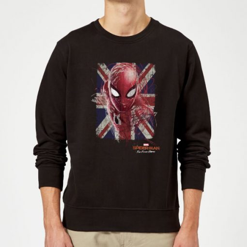 Spider-Man Far From Home British Flag Sweatshirt - Black - XXL - Noir chez Zavvi FR image 5059479290325