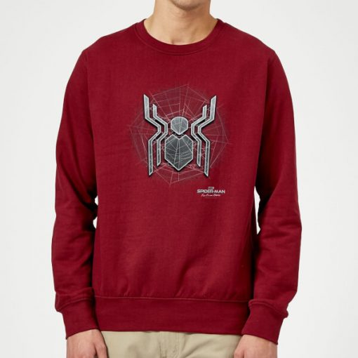 Spider-Man Far From Home Web Icon Sweatshirt - Burgundy - XXL - Bourgogne chez Zavvi FR image 5059479291223