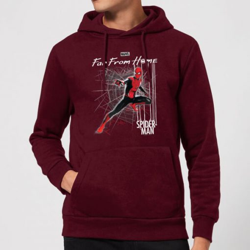 Spider-Man Far From Home Web Tech Hoodie - Burgundy - M - Bourgogne chez Zavvi FR image 5059479291612