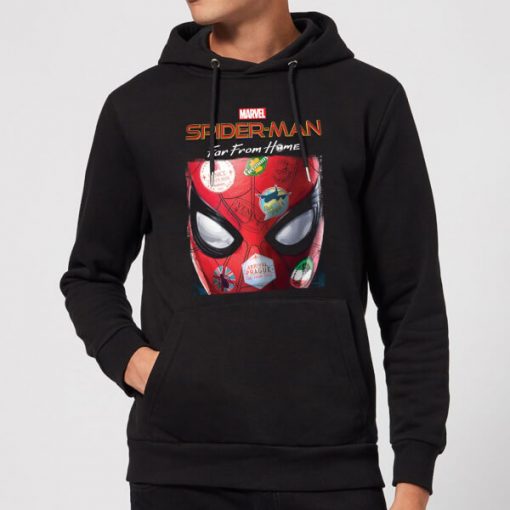 Spider-Man Far From Home Stickers Mask Hoodie - Black - M - Noir chez Zavvi FR image 5059479291964